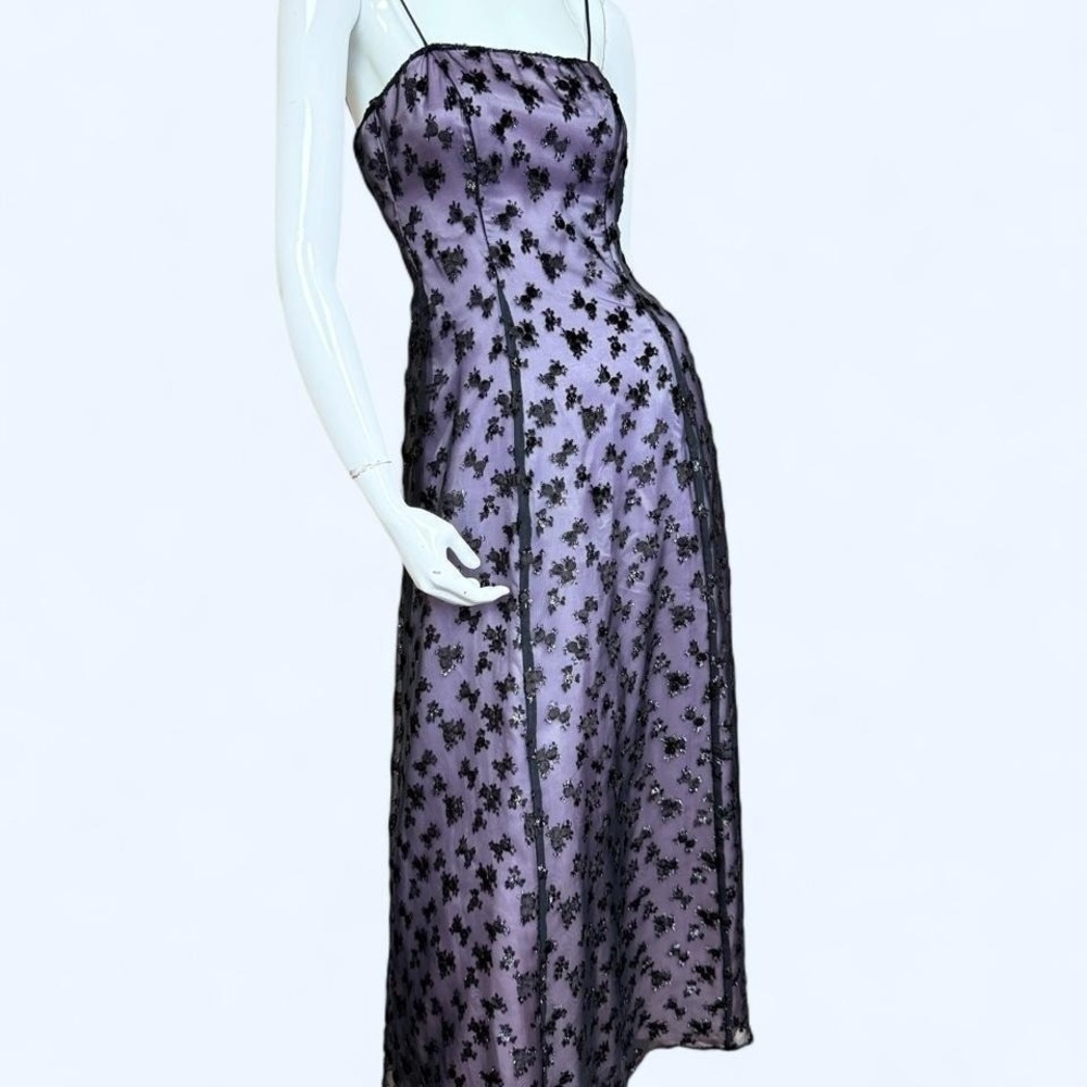 Vintage‎ 90s Gothic Fairy Dress Lavender Whimsigoth Formal Gown juniors 3/4